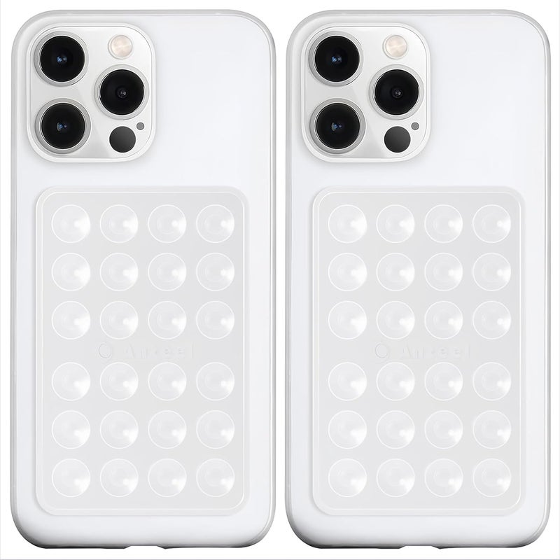 PKYAA Anteel Silicone Suction Phone Case Adhesive Mount, Upgraded Super Strong Grip, Durable, Easy to Use, Hands-Free Sticky Phone Holder for Selfies, Tiktok Videos, 2.56"x3.94" (TP&TP) - Image 1